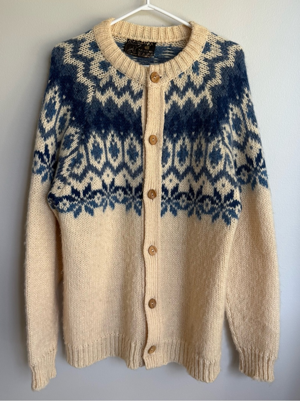 Vintage Norlender Pure New (Virgin) Wool Cardigan